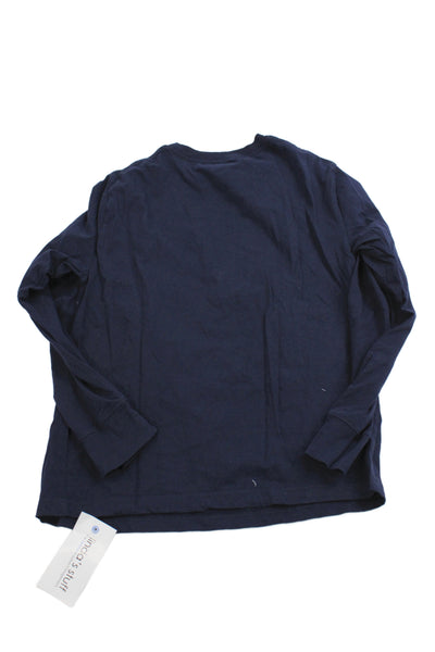 Polo Ralph Lauren Childrens Boys Long Sleeves Tee Shirt Navy Blue Size 14-16