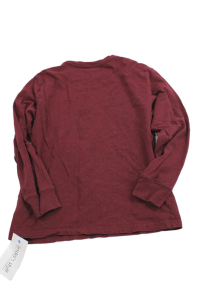 Polo Ralph Lauren Childrens Boys Long Sleeves Tee Shirt Red Cotton Size 10-12