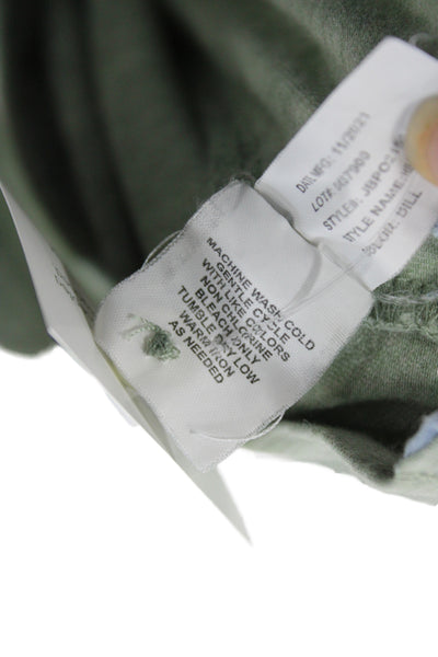 Johnnie-o Childrens Boys Short Sleeves Polo Shirt Green Cotton Size 12