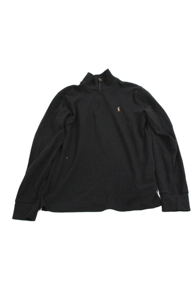 Polo Ralph Lauren Childrens Boys 1/2 Zipper Turtleneck Sweater Black Size 14-16