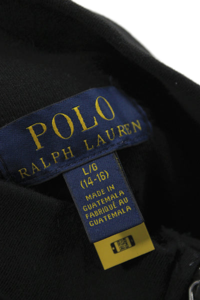 Polo Ralph Lauren Childrens Boys 1/2 Zipper Turtleneck Sweater Black Size 14-16