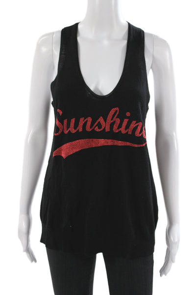 Zadig & Voltaire Women Black Sleeveless Scoop Neck Merino Pullover Size M