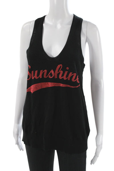 Zadig & Voltaire Women Black Sleeveless Scoop Neck Merino Pullover Size M
