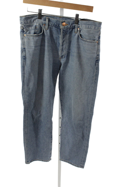 Goldsign Mens Straight Jeans Blue Cotton High Rise Size 29