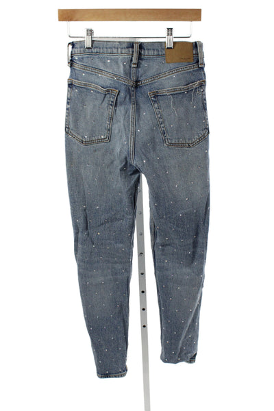 Rag & Bone Womens Cropped High Rise Blue Cotton Jeans Size 26
