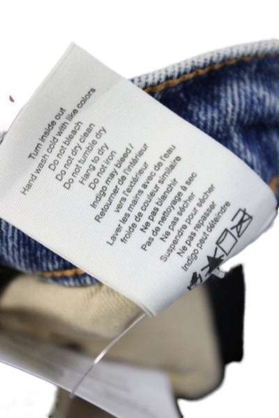 Rag & Bone Womens Cropped High Rise Blue Cotton Jeans Size 26