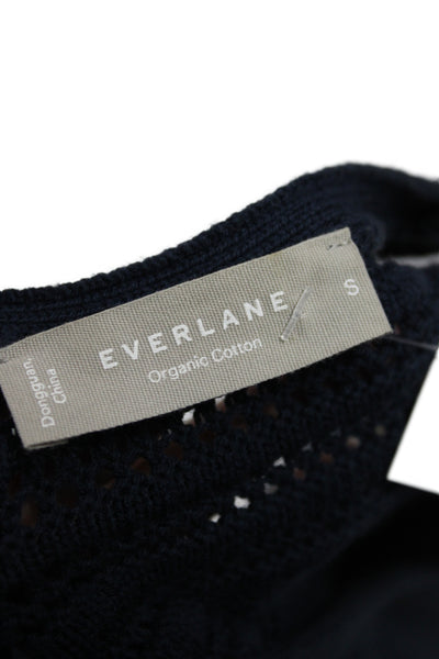 Everlane Women Blue Organic Cotton Camisole Sleeveless Round Neck Summer Size S