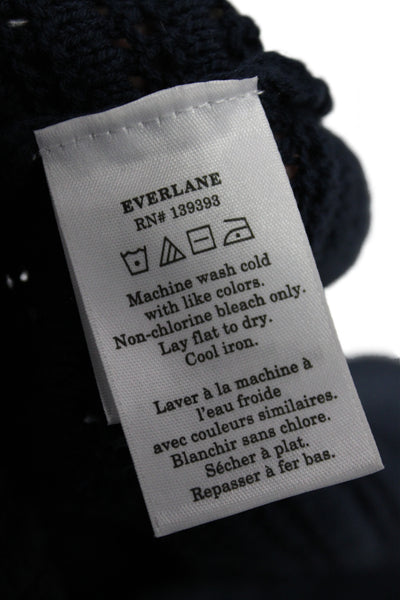 Everlane Women Blue Organic Cotton Camisole Sleeveless Round Neck Summer Size S