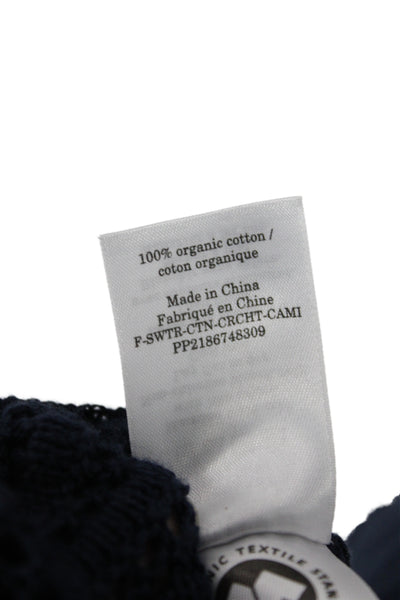 Everlane Women Blue Organic Cotton Camisole Sleeveless Round Neck Summer Size S