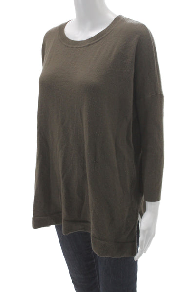 Maeve Anthropologie Womens Pullover Merino Wool Crewneck Brown Size M