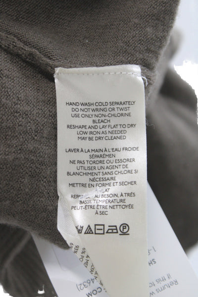 Maeve Anthropologie Womens Pullover Merino Wool Crewneck Brown Size M