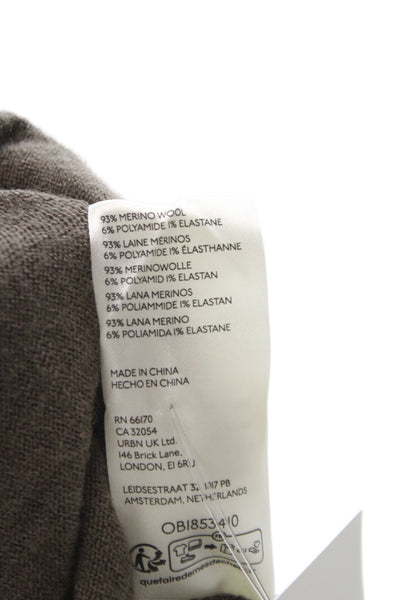Maeve Anthropologie Womens Pullover Merino Wool Crewneck Brown Size M