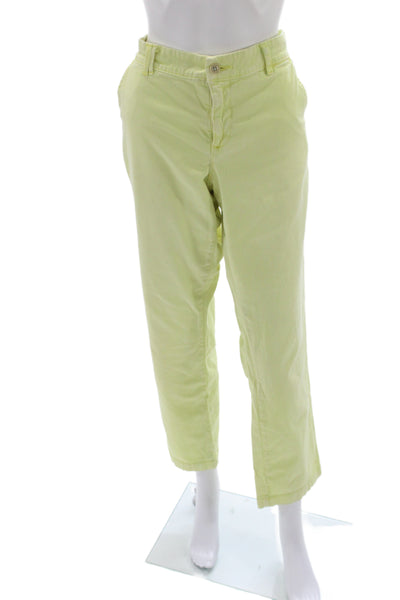 Pilcro Anthropologie Womens Polka Dot Chino Pants Green Size 32