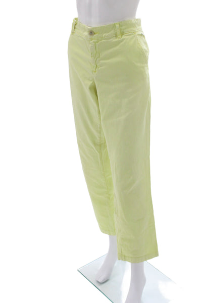 Pilcro Anthropologie Womens Polka Dot Chino Pants Green Size 32