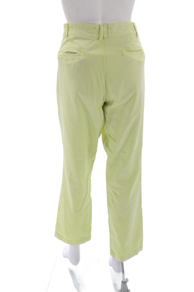 Pilcro Anthropologie Womens Polka Dot Chino Pants Green Size 32