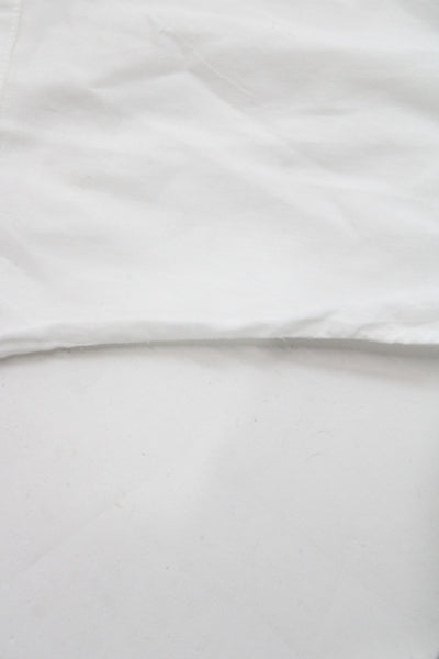Bonpoint Girls Cotton Collar Lace Trim Long Sleeve Blouse Top White Size 6M
