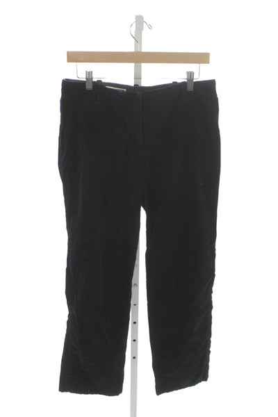 Jil Sander Womens Black Corduroy Dress Pants Button Size 40