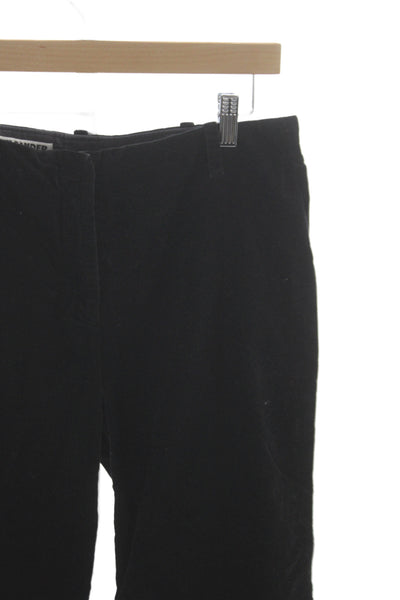 Jil Sander Womens Black Corduroy Dress Pants Button Size 40