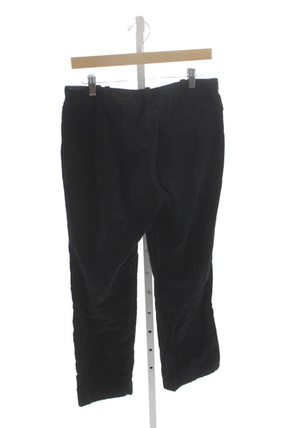 Jil Sander Womens Black Corduroy Dress Pants Button Size 40