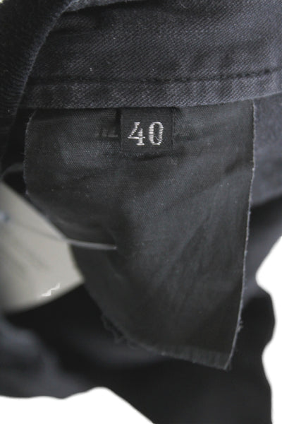 Jil Sander Womens Black Corduroy Dress Pants Button Size 40