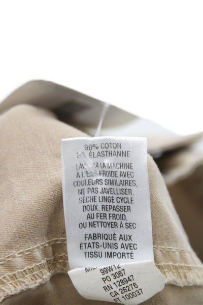 Nili Lotan Women Beige Jogger Pants Button Closure Size 8
