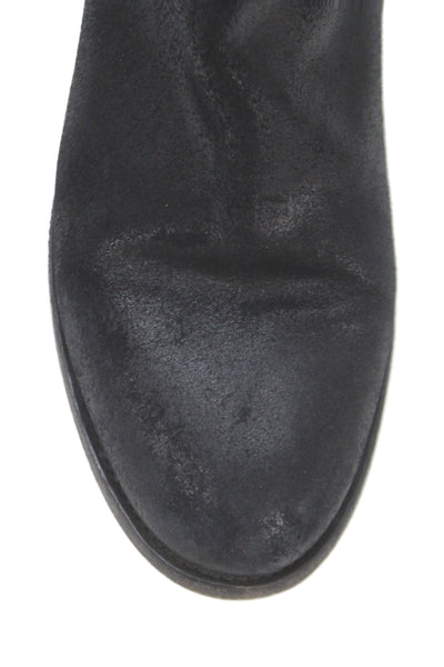 Jimmy Choo Womens Leather Pull On Western Ankle Boots Black Size 38 8