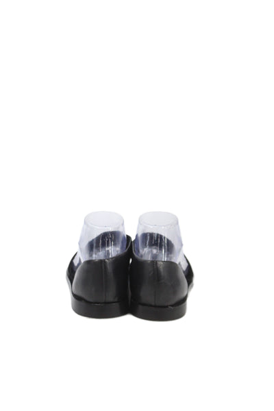 Vince Womens Leather Slide On Cut Out Sandals Black Size 7.5 Medium