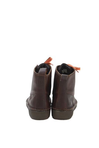 Naot Womens Leather Lace Up Ankle Boots Mahogany Brown Size 38 8