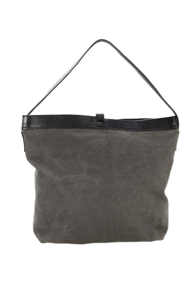 Henry Cuir Womens Leather Trim Tote Shoulder Handbag Black
