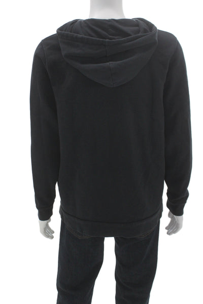 Under Armour Mens Full Zip Hoodie Black High Neck Long Sleeve Size L