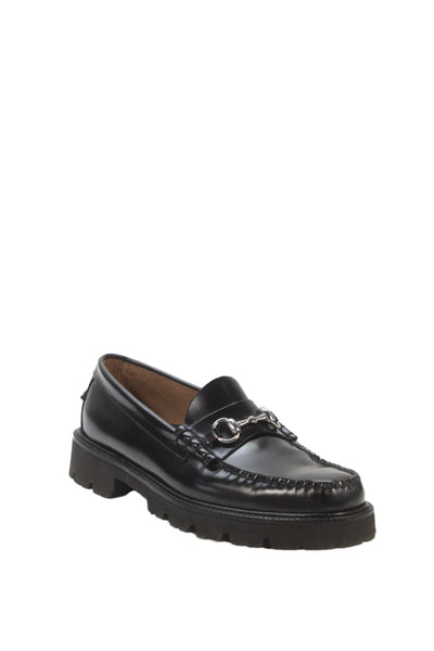 Weejuns Mens Leather Slip On Loafers Black Size 9