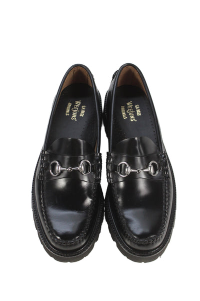 Weejuns Mens Leather Slip On Loafers Black Size 9