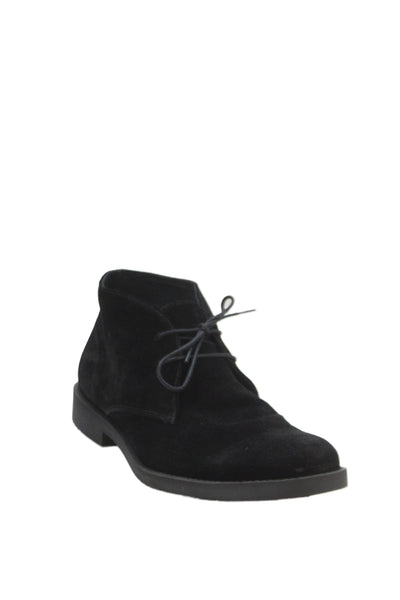 Banana Republic Mens Suede Lace Up Ankle Boots Black Size 9