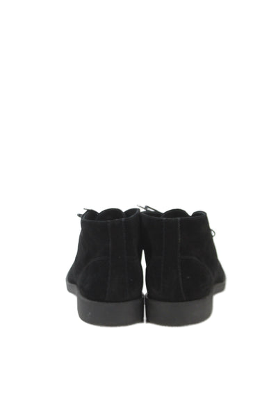 Banana Republic Mens Suede Lace Up Ankle Boots Black Size 9