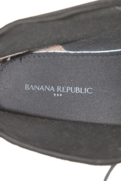 Banana Republic Mens Suede Lace Up Ankle Boots Black Size 9