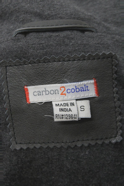Carbon2Cobalt Womens Biker Lamb Leather Jacket Brown Zip Long Sleeve Size S