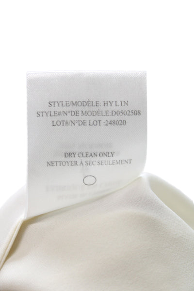 Theory Womens Silk V-Neck Sleeveless Blouse Ivory Basic Size PP