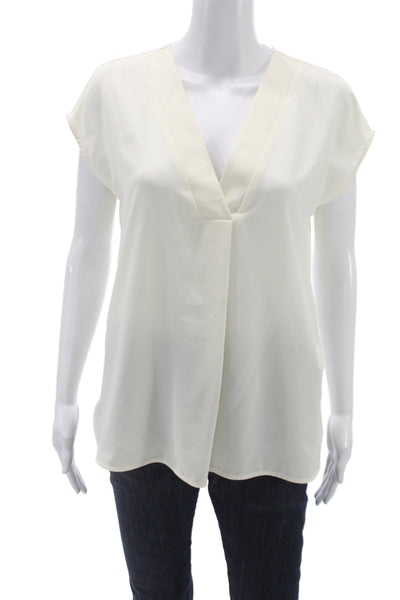 Art. 365 Marella Women Basic Ivory V-Neck Sleeveless Blouse Polyester Size 4