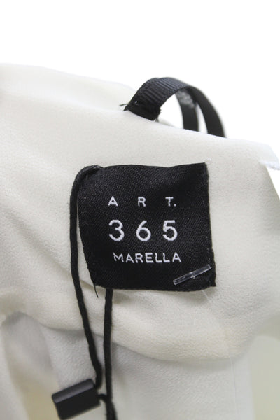 Art. 365 Marella Women Basic Ivory V-Neck Sleeveless Blouse Polyester Size 4