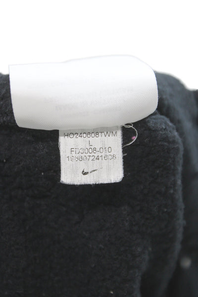Nike Boys Cotton Blend Elastic Waist Sweatpants Black Size L