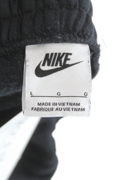 Nike Boys Cotton Blend Elastic Waist Sweatpants Black Size L