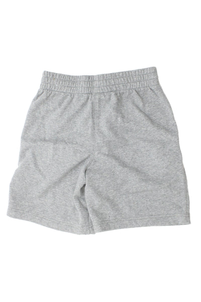 Nike Boys Solid Cotton Blend Elastic Waist Sweat Shorts Gray Size L