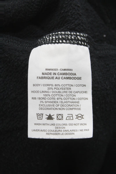 Nike Boys Cotton Long Sleeve Pullover Hoodie Black Size L
