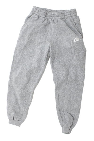Nike Boys Cotton Blend Elastic Waist Sweatpants Gray Size L