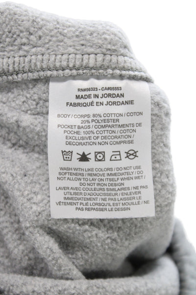 Nike Boys Cotton Blend Elastic Waist Sweatpants Gray Size L