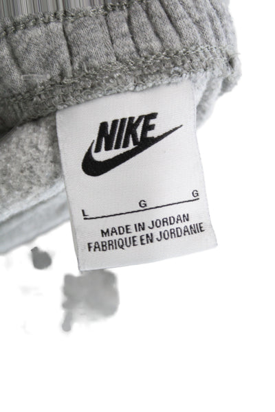 Nike Boys Cotton Blend Elastic Waist Sweatpants Gray Size L