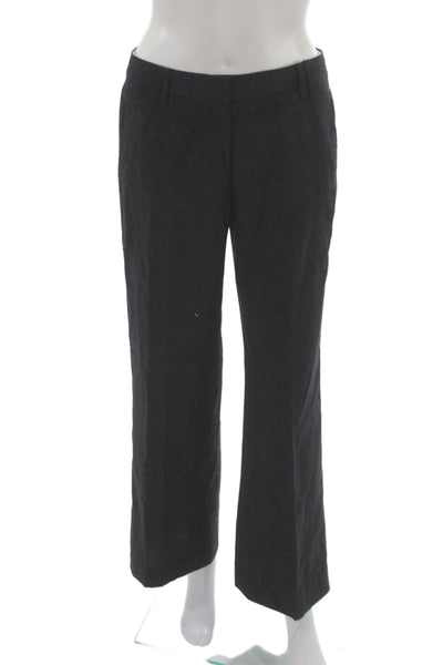 Elie Tahari Women Black Dress Pants Cotton Button Inseam 29 Size S