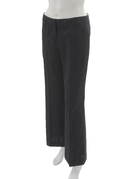 Elie Tahari Women Black Dress Pants Cotton Button Inseam 29 Size S