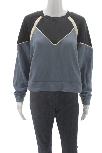 Ba&Sh Women Pullover Black Cotton Colorblock Size 4