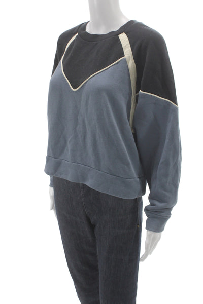 Ba&Sh Women Pullover Black Cotton Colorblock Size 4